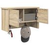vidaXL Wall-Mounted Coat Rack with Shelf Sonoma Oak 50 x 20 x 30 cm