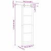 vidaXL Sliding Door White 78 x 232 cm Solid Pine Wood and Glass