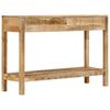 vidaXL Console Table with 2 Drawers 110x35x75 cm Solid Wood Mango