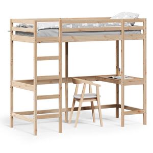 vidaXL Loft Bed without Mattress 80x200 cm Solid Wood Pine