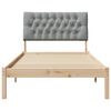 vidaXL Bed Frame with Upholstered Headboard Brown 100 x 200 cm