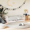 vidaXL Kids Bed Frame with Drawers White 80x160 cm Solid Wood Pine