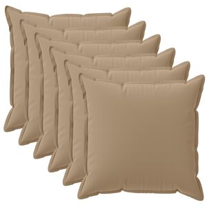vidaXL Cushion Cover 6 pcs HOUTEN Taupe 30 x 30 cm Polyester