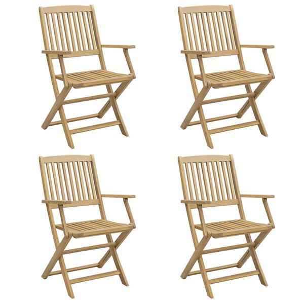 vidaXL Folding Garden Chairs 4 pcs 57.5x54.5x90 cm Solid Wood Acacia