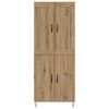vidaXL Highboard Artisan Oak 69.5 x 34 x 180 cm Engineered Wood