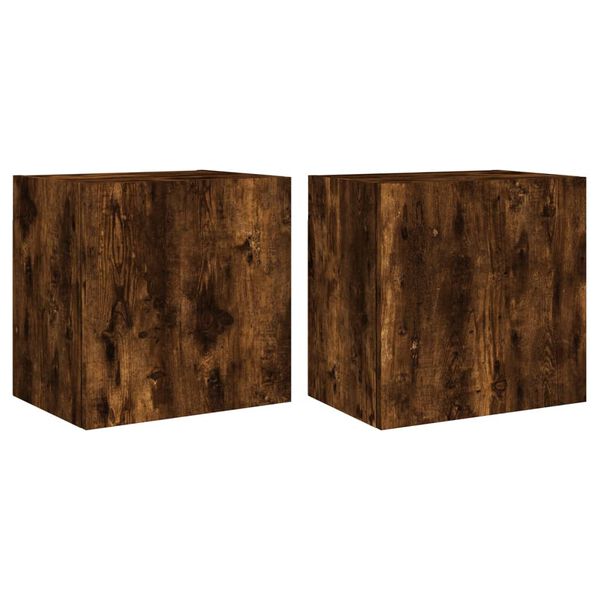 vidaXL TV Wall Cabinets 2 pcs Smoked Oak 40.5x30x40 cm Engineered Wood