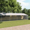 vidaXL Dog Cage with Roof and Door Grey 12x2x2 m Galvanised Steel