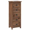 vidaXL Chest of Drawers Brown 45 x 35 x 110 cm Solid Teak Wood