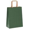 vidaXL Paper Bags 250 pcs with Handles Green 21x11x28 cm