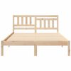 vidaXL Bed Frame with Headboard Brown 140 x 190 cm Solid Pine Wood