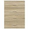 vidaXL Sideboard Sonoma Oak 60x39x80 cm Engineered Wood