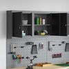 vidaXL Tool Cabinet with Shelf Black and Grey 50 x 20 x 55 cm