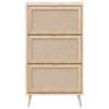 Finori Shoe Cabinet Bali 49A Sonoma Oak and Cane Print