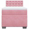 vidaXL Box Spring Bed with Mattress Pink 80x200 cm Velvet