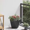 vidaXL Planter Black 30 x 30 x 30 cm Steel