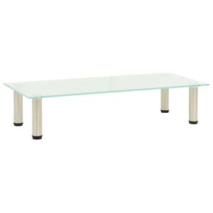 vidaXL TV Stand Frosted 80x35x17 cm Tempered Glass