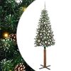 vidaXL Slim Christmas Tree Green 180 cm PVC and Solid Pine wood