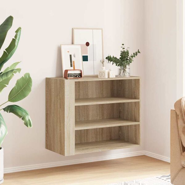 vidaXL Wall Cabinet Sonoma Oak 75x35x60 cm Engineered Wood