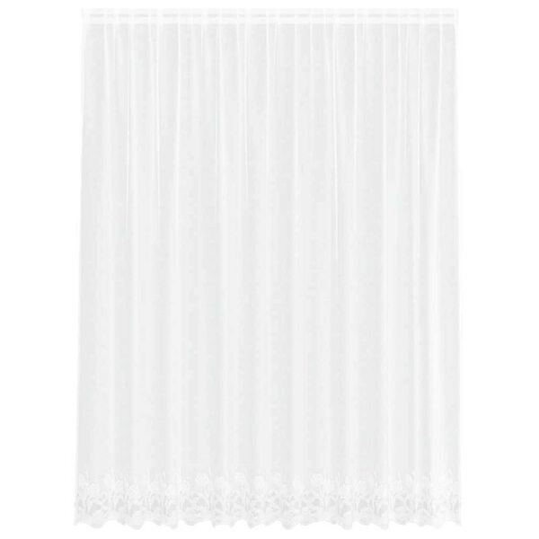 vidaXL Lace Curtain with Curtains Floral White 240 x 300 cm Polyester