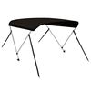 vidaXL 2-bow Bimini Top Black 180x130x110 cm