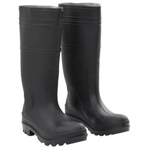 vidaXL Rain Boots Black Size 39 PVC