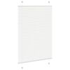 vidaXL Pleated Blind White 100x100 cm Fabric Width 99.4 cm Polyester