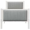 vidaXL Bed frame White and light grey 75 x 190 cm Solid pine wood