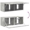 vidaXL TV Cabinet Set Wall-mounted 2 pcs Concrete Grey Engineered Wood
