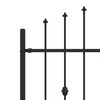 vidaXL Spike Fence Black 200 x 130 cm Powder-Coated Steel