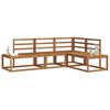 vidaXL Outdoor Sofa Set 4 Piece Natural Solid Acacia Wood