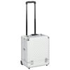 vidaXL Make-up Trolley 35x29x45 cm Silver Aluminium