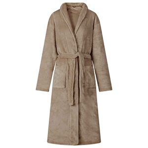 vidaXL Bathrobe without Hood Camel M Flannel