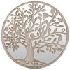 vidaXL Round Garden Mirror | Sand | Iron, Glass | 60 cm diameter