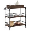 vidaXL Kitchen Trolley Brown Oak 81.5x41x92.5 cm Engineered Wood