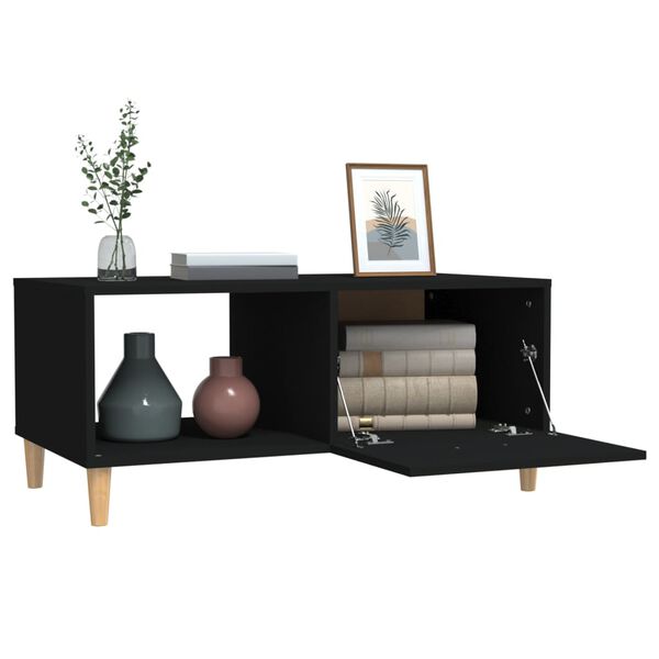 vidaXL Coffee Table Black 89,5x50x40 cm Engineered Wood