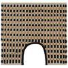 vidaXL Hand-Woven Jute Bathroom Mat Set Fabric Natural and Black