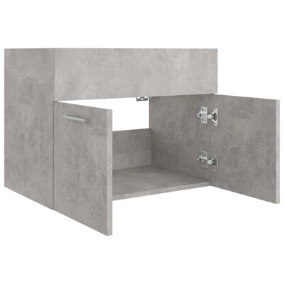 vidaXL Sink Cabinet Concrete Grey 60x38.5x46 cm Engineered Wood