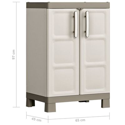 Keter Low Storage Cabinet Excellence Beige and Taupe 97 cm
