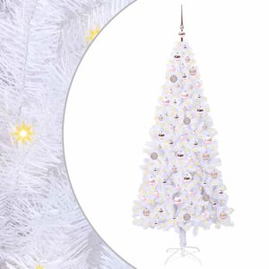 vidaXL Artificial Christmas Tree with Stand White 180 cm PVC and Steel