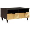vidaXL Coffee Table Black and Gold 80 x 54 x 40 cm Solid mango wood