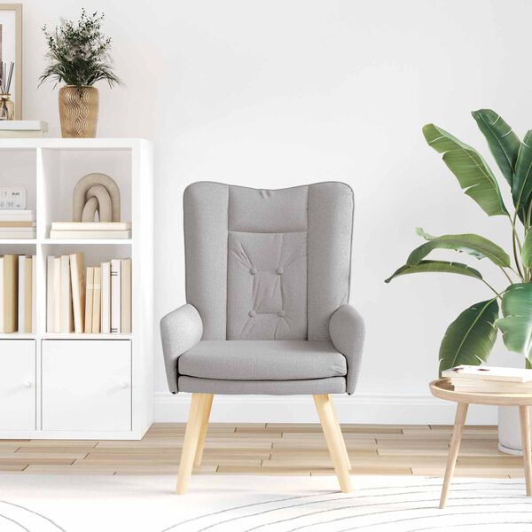 vidaXL Armchair Cloud Grey 63 x 67 x 94 cm Sherpa Fabric