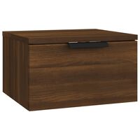 vidaXL Wall-mounted Bedside Cabinet Brown Oak 34x30x20 cm