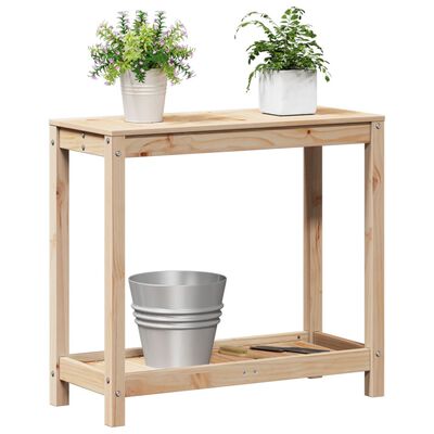 vidaXL Potting Table with Shelf 82.5x35x75 cm Solid Wood Pine