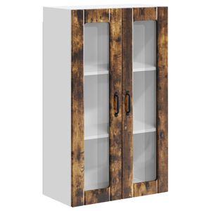 vidaXL Kitchen Wall Cabinet Wall-mounted Smoked Oak 60 x 31 x 100 cm