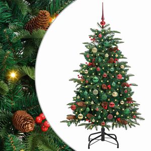 vidaXL Artificial Christmas Tree with 150 LEDs with Stand Green 150 cm