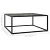 vidaXL Coffee Table Black with Black Marble Glass 80x80x35 cm