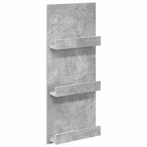 vidaXL Magazine Rack Concrete Grey 43 x 11 x 102 cm Engineered Wood