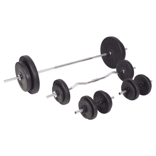 vidaXL Barbell and Dumbbell Set 90 kg