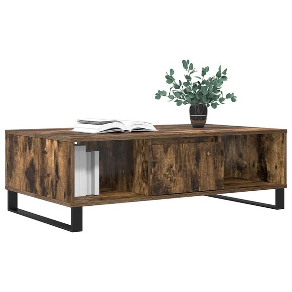 vidaXL Coffee Table Smoked Oak 104x60x35 cm Engineered Wood