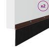 vidaXL Screw-on Door Brush Seals 2 pcs Brown 100 cm Aluminium Alloy